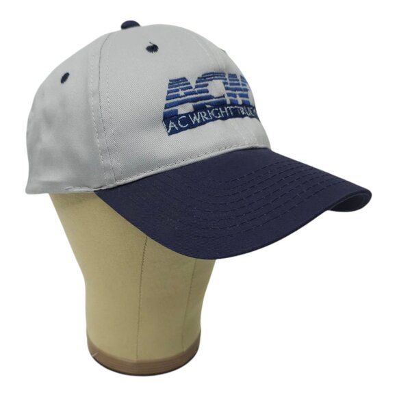 AC Wright Trucking Strapback Cap Embroidered Logo Trucker Baseball Hat Blue Gray - Picture 3 of 13